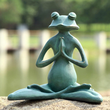 hot sale high quality antique metal bronze casting garden animal frog sculpture for home garden park decoration